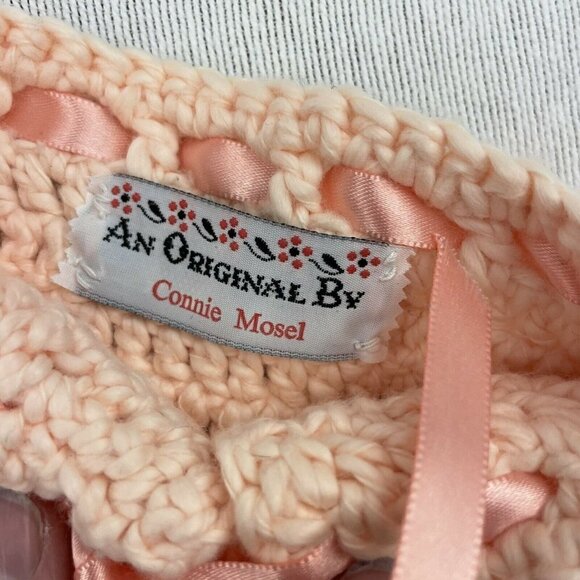 Pink Crochet Baby Cardigan Handmade 12 Months - Picture 2 of 5